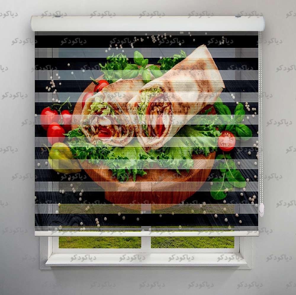 عکس محصول پرده زبرا پلیسه طرح تاکو کد FOD-12