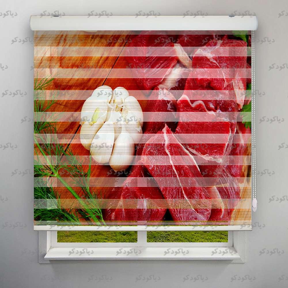 عکس محصول پرده زبرا پلیسه طرح استیک کد FOD-08