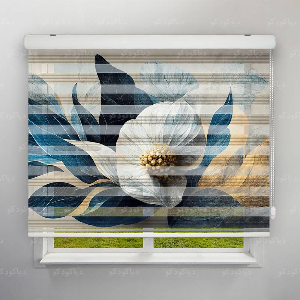 پرده زبرا پلیسه طرح گل طلایی 4K کد FLW-13 پرده زبرا پلیسه طرح گل طلایی 4K کد FLW-13