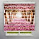 پرده زبرا پلیسه طرح طبیعت درختان شکوفه صورتی کد NAT-14