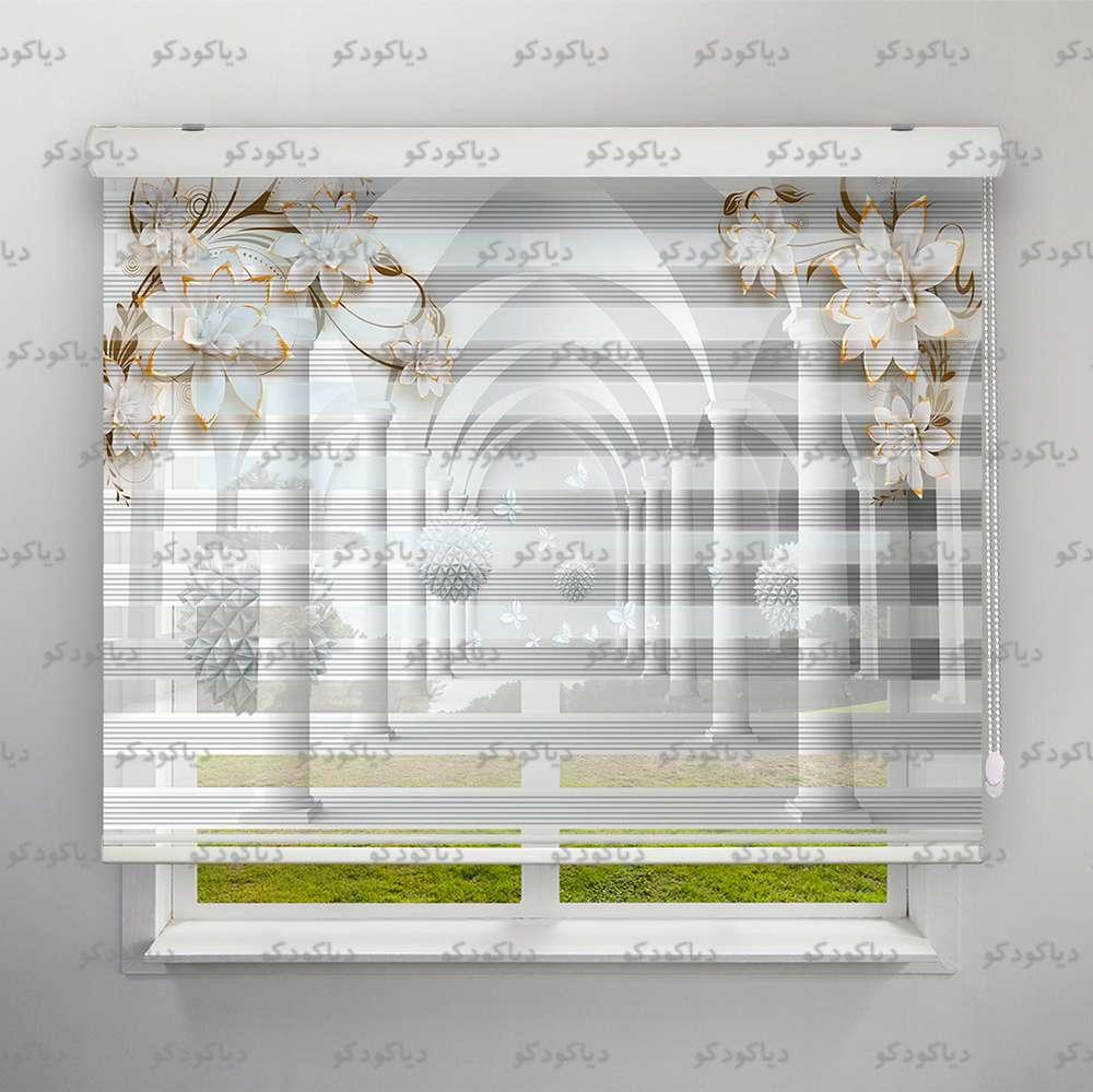 پرده زبرا پلیسه طرح سه بعدی تالار سفید کد TRD-03 پرده زبرا پلیسه طرح سه بعدی تالار سفید کد TRD-03