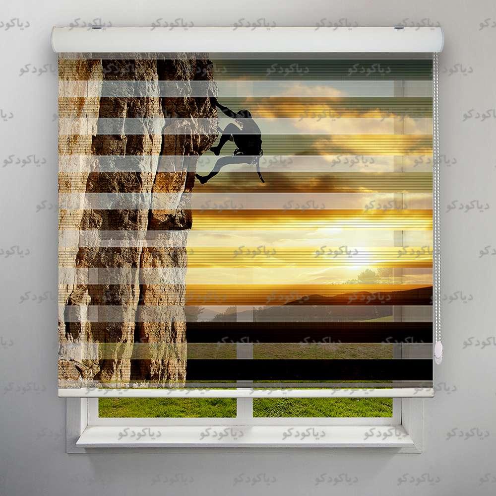 عکس محصول پرده زبرا پلیسه طرح ورزشی صخره نوردی کد SPT-06