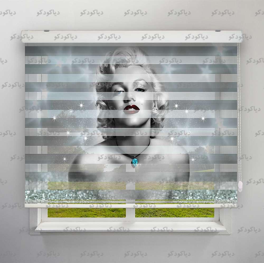 پرده زبرا پلیسه طرح چهره مرلین مونرو کد FCE-16 پرده زبرا پلیسه طرح چهره مرلین مونرو کد FCE-16