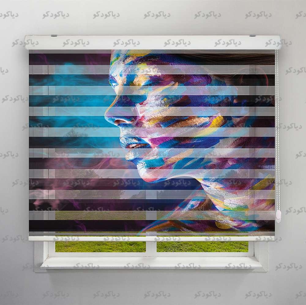 چاپ  نقاشی آبرنگی روی پرده