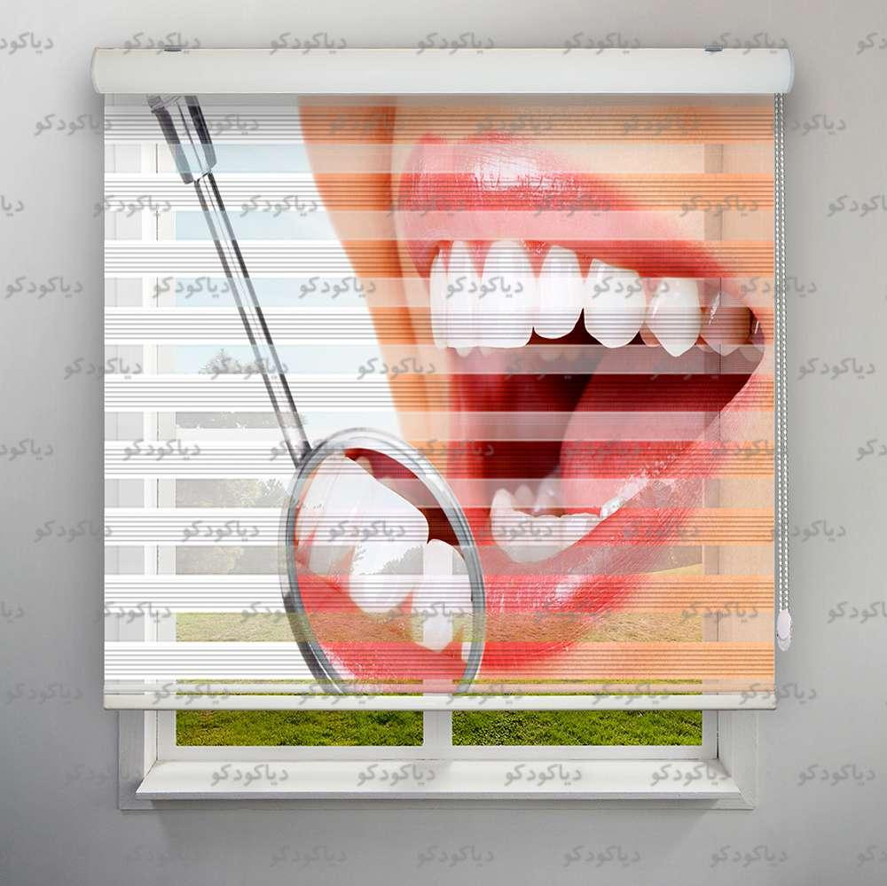 پرده زبرا پلیسه طرح دندانپزشکی کد BSN-07
