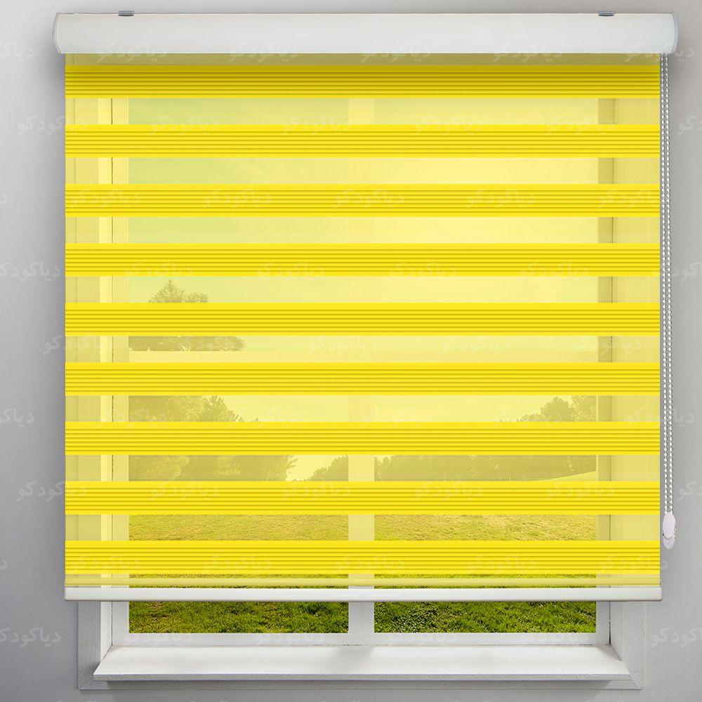 پرده زبرا پلیسه رنگ زرد کد COL-02 پرده زبرا پلیسه رنگ زرد کد COL-02