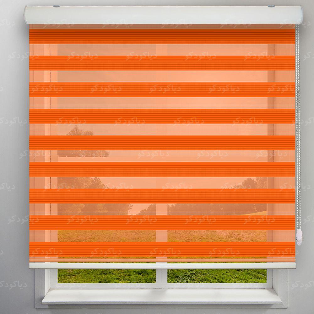 عکس محصول پرده زبرا پلیسه رنگ نارنجی کد COL-20
