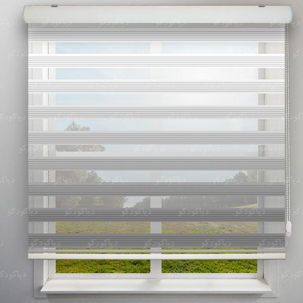 پرده زبرا پلیسه گردینت رنگ طوسی کد HS1-03 پرده زبرا پلیسه گردینت رنگ طوسی کد HS1-03