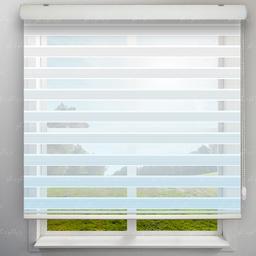 Image of پرده زبرا پلیسه گردینت رنگ آبی یخی کد HS1-12