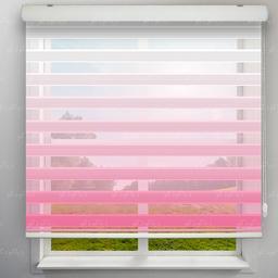 Image of پرده زبرا گردینت رنگ صورتی کد HS1-18