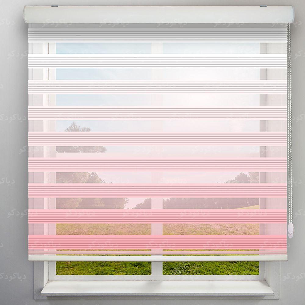 عکس محصول پرده زبرا گردینت رنگ کالباسی کد HS1-19