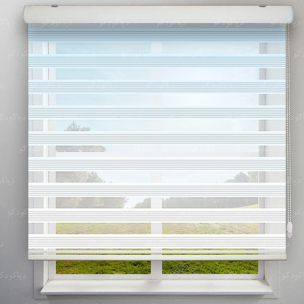 عکس محصول پرده زبرا پلیسه گردینت رنگ آبی یخی کد HS2-12