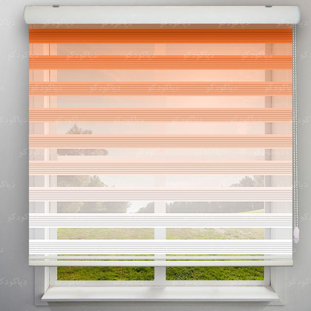 عکس محصول پرده زبرا پلیسه گردینت رنگ کرم کد HS2-01