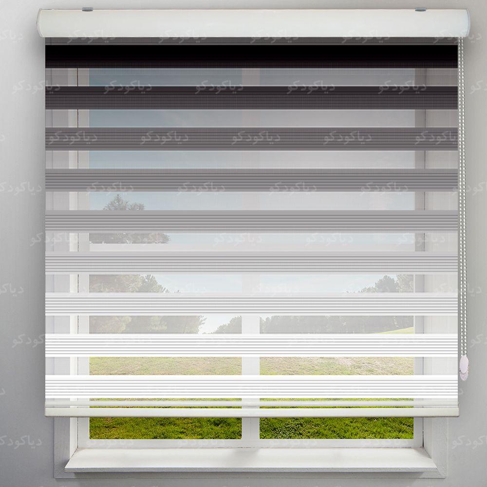 پرده زبرا پلیسه گردینت رنگ مشکی کد HS2-22 پرده زبرا پلیسه گردینت رنگ مشکی کد HS2-22