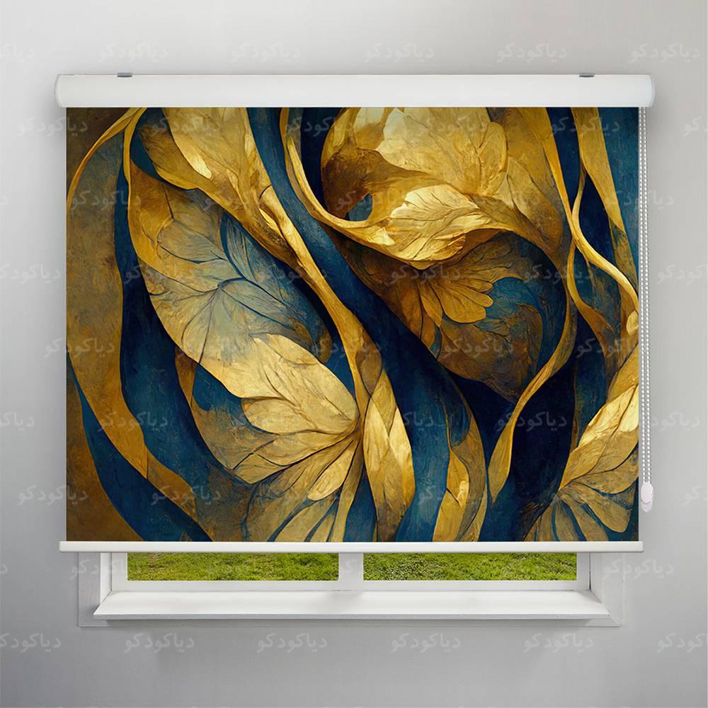 پرده شید طرح 4K گل طلایی کد FLW-06 پرده شید طرح 4K گل طلایی کد FLW-06