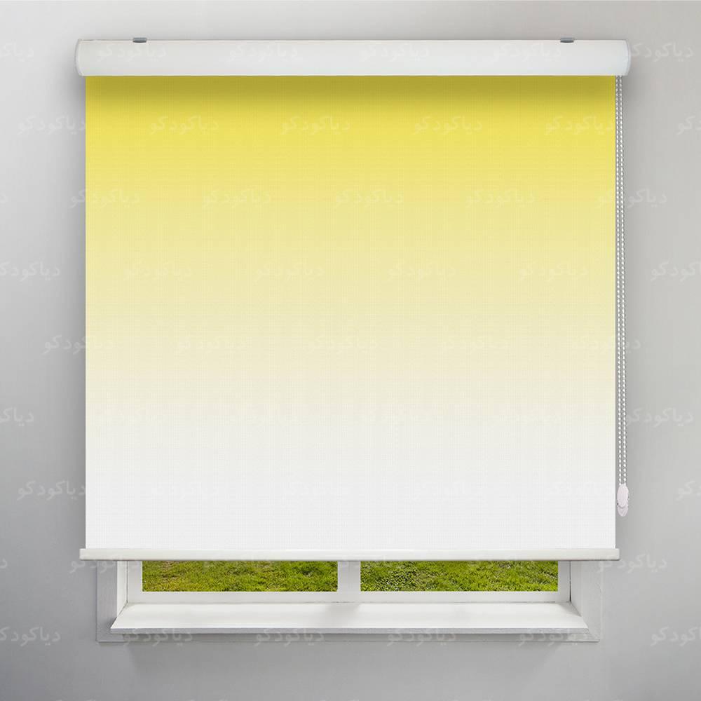 عکس محصول پرده شید طرح گردینت رنگ زرد کد HS2-02