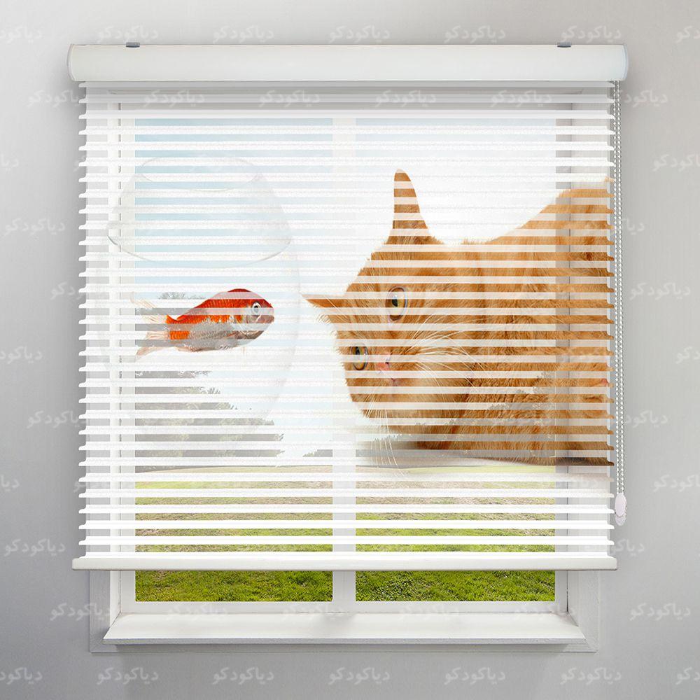 عکس محصول پرده سیلوئت طرح گربه شیطون کد ANM-08