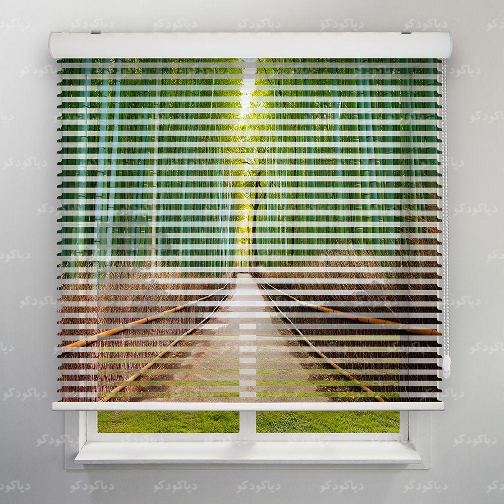 عکس محصول پرده سیلوئت طرح طبیعت جنگل بامبو کد NAT-16