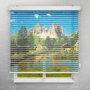 پرده سیلوئت طرح طبیعت کوه و دریاچه کد NAT-04