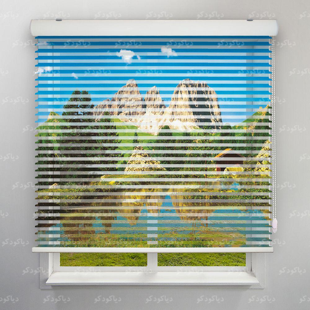 عکس محصول پرده سیلوئت طرح طبیعت کوه و دریاچه کد NAT-04