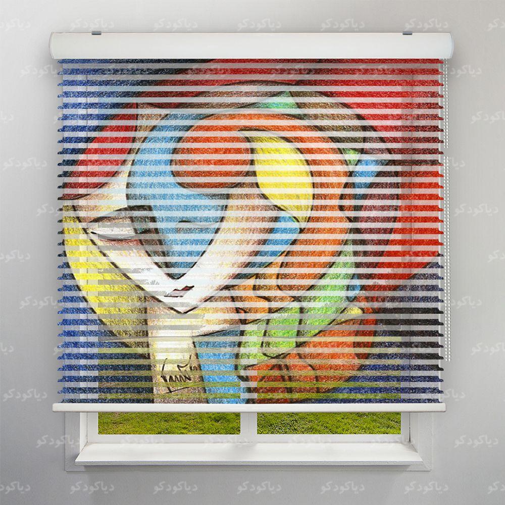 پرده سیلوئت طرح هنری کوبیسم رنگی کد ART-04 پرده سیلوئت طرح هنری کوبیسم رنگی کد ART-04