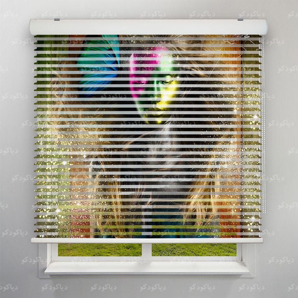 عکس محصول پرده سیلوئت طرح چهره دختر رنگی و پروانه کد FCE-15