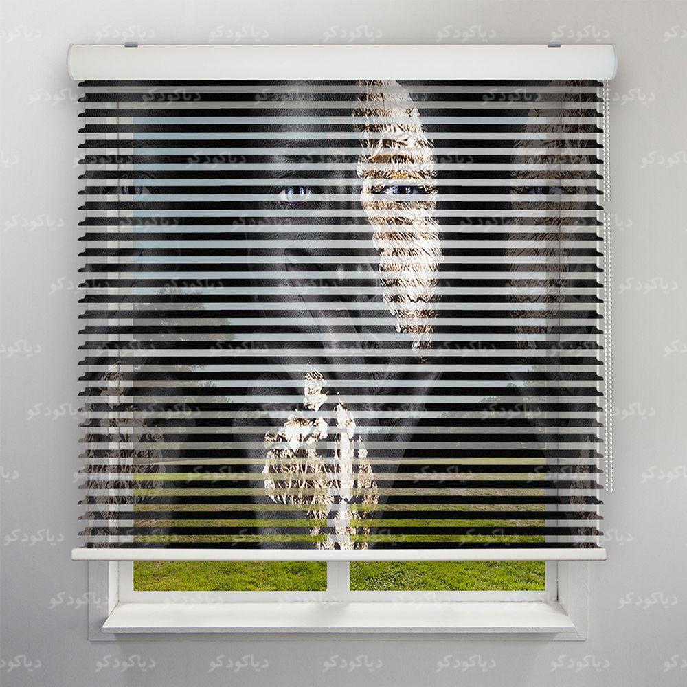 عکس محصول پرده سیلوئت طرح چهره مشکی طلایی کد FCE-03