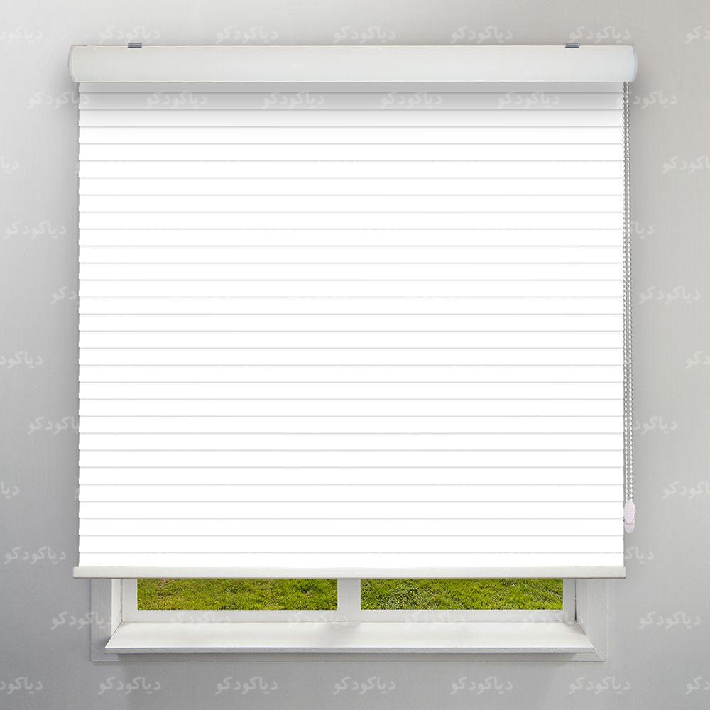 عکس محصول پرده سیلوئت رنگ سفید کد COL-24