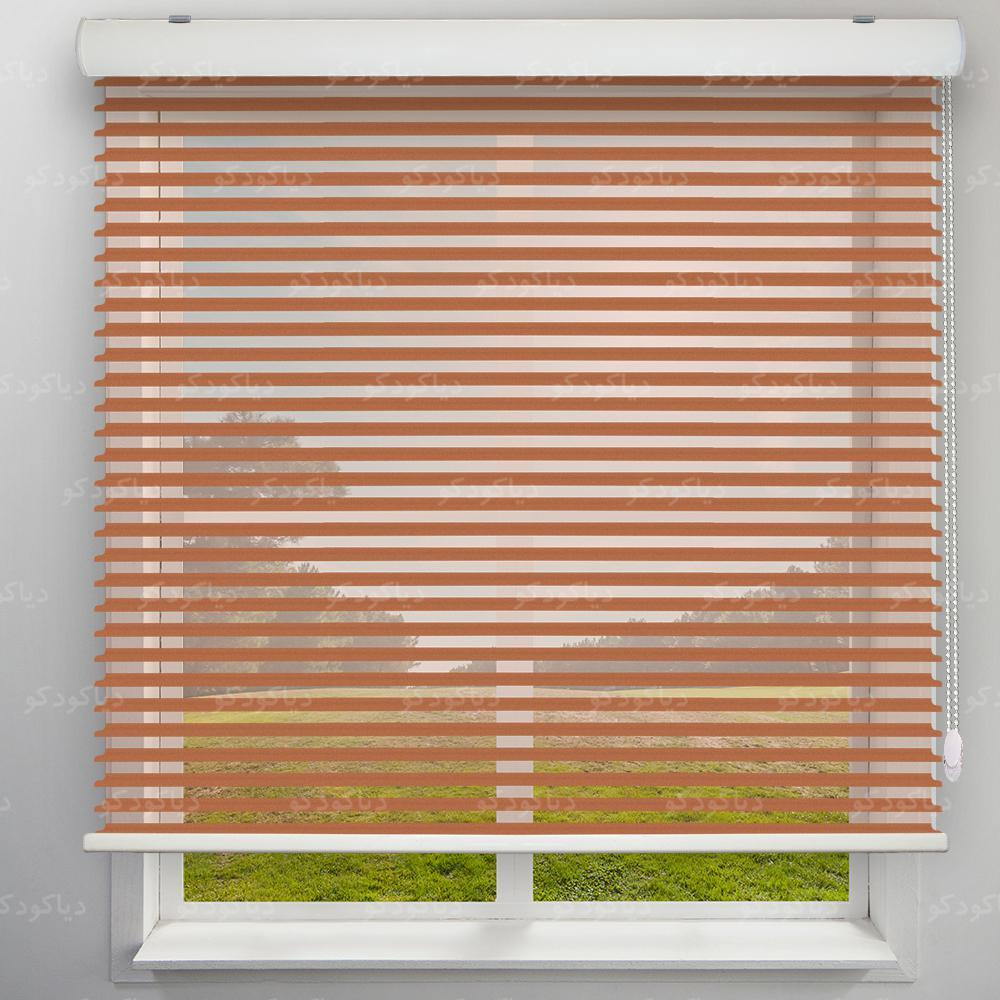 عکس محصول پرده سیلوئت رنگ قهوه ای شتری کد COL-05