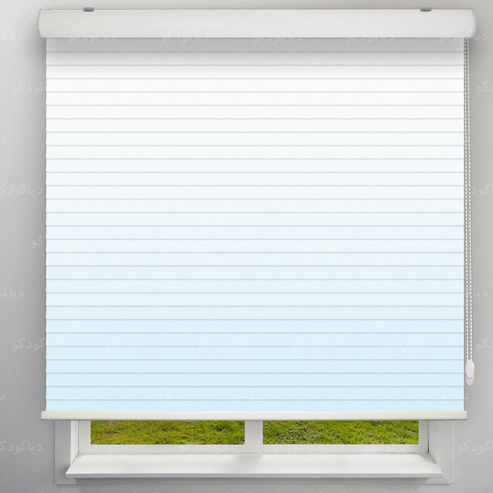 عکس محصول پرده سیلوئت طرح گردینت رنگ آبی یخی کد HS1-12