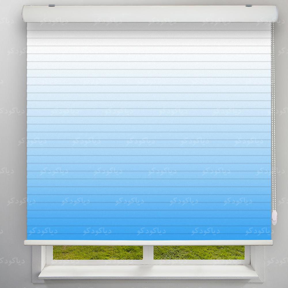 عکس محصول پرده سیلوئت طرح گردینت رنگ آبی کد HS1-14