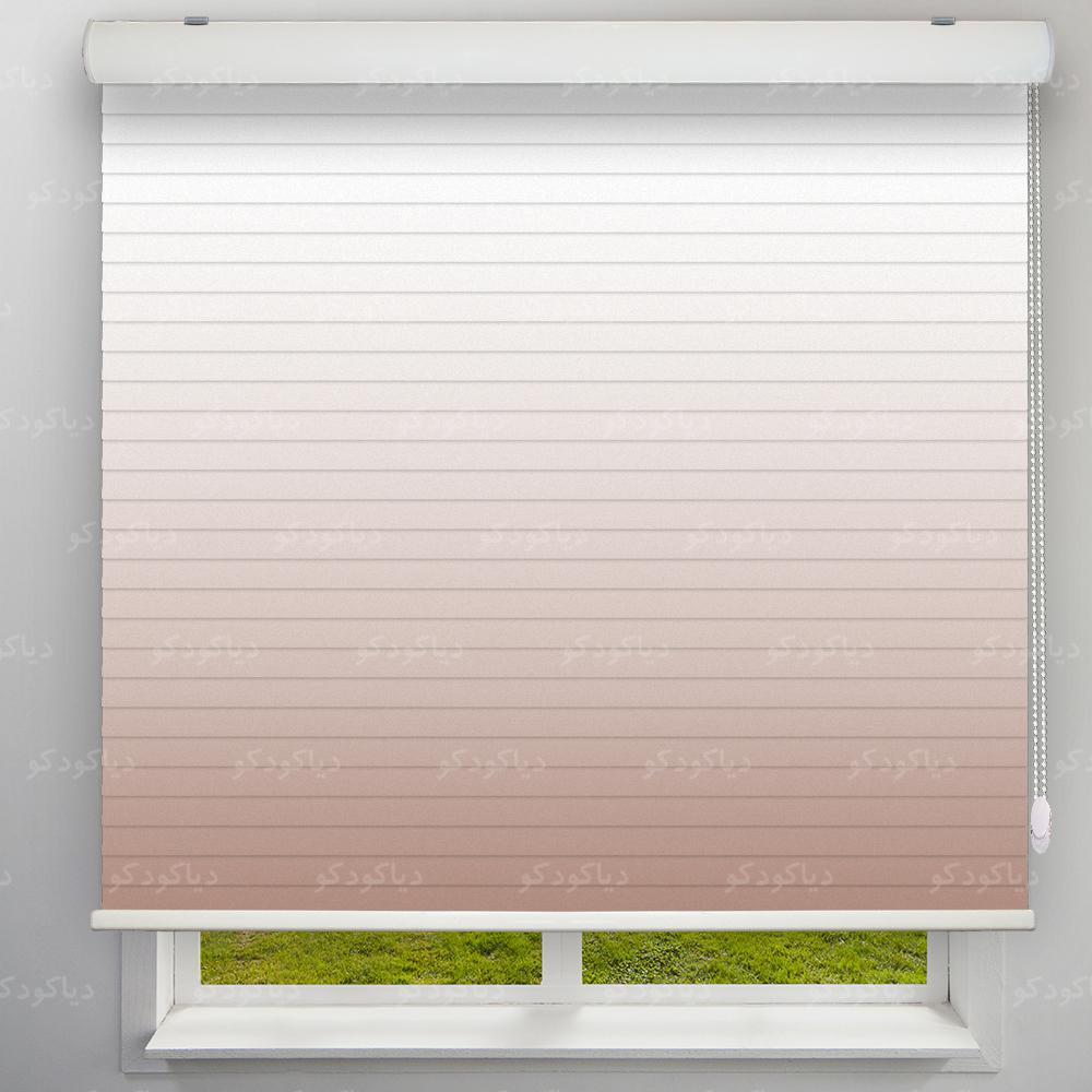 عکس محصول پرده سیلوئت طرح گردینت رنگ نسکافه ای کد HS1-04