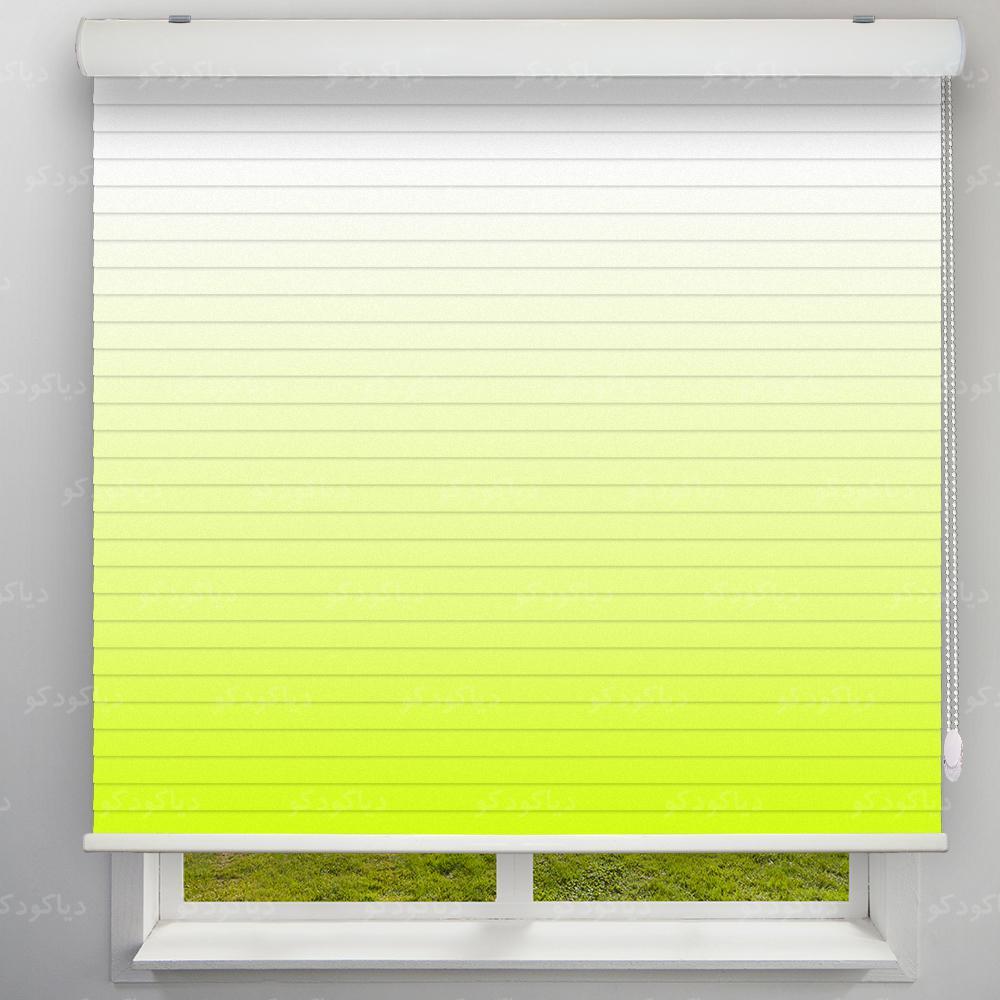 عکس محصول پرده سیلوئت طرح گردینت رنگ زرد لیمویی کد HS1-08