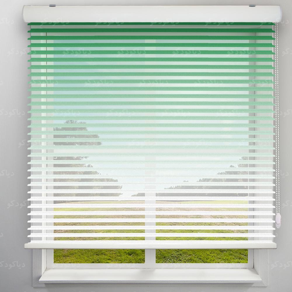 عکس محصول پرده سیلوئت طرح گردینت رنگ سبز تیره کد HS1-10