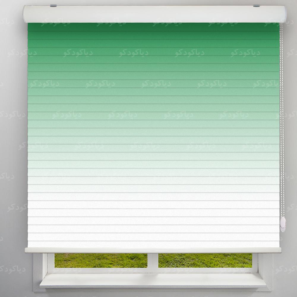 عکس محصول پرده سیلوئت طرح گردینت رنگ سبز تیره کد HS1-10