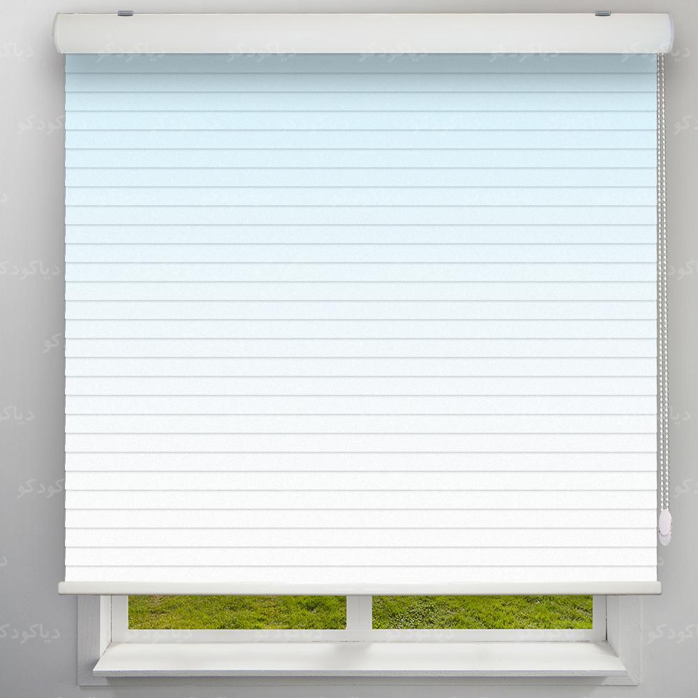 عکس محصول پرده سیلوئت طرح گردینت رنگ آبی یخی کد HS1-12