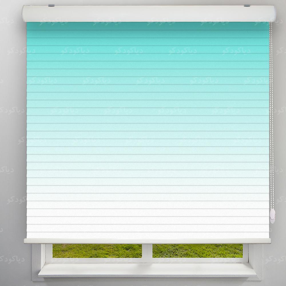 عکس محصول پرده سیلوئت طرح گردینت رنگ فیروزه ای کد HS1-13