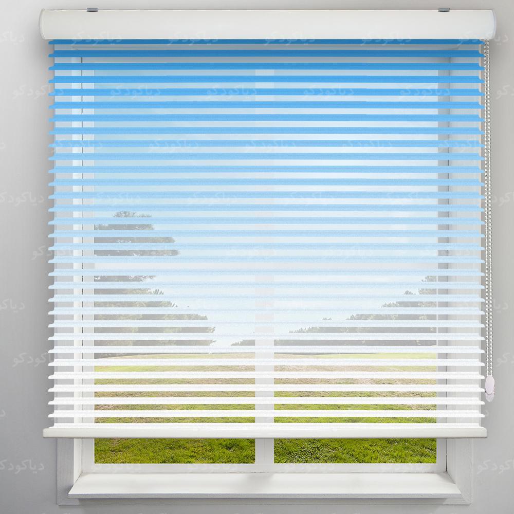 عکس محصول پرده سیلوئت طرح گردینت رنگ آبی کد HS1-14