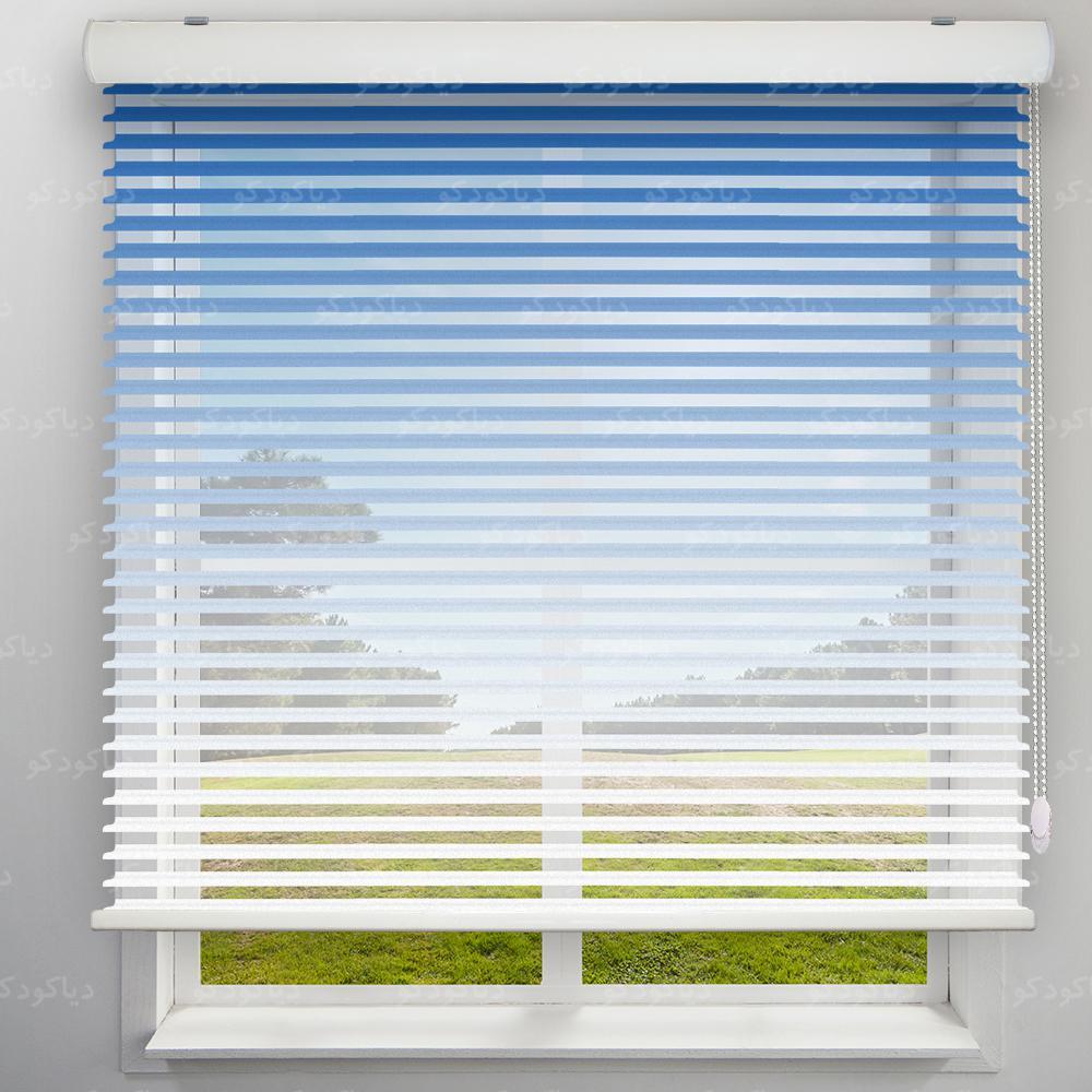 عکس محصول پرده سیلوئت طرح گردینت رنگ سرمه ای کد HS1-15