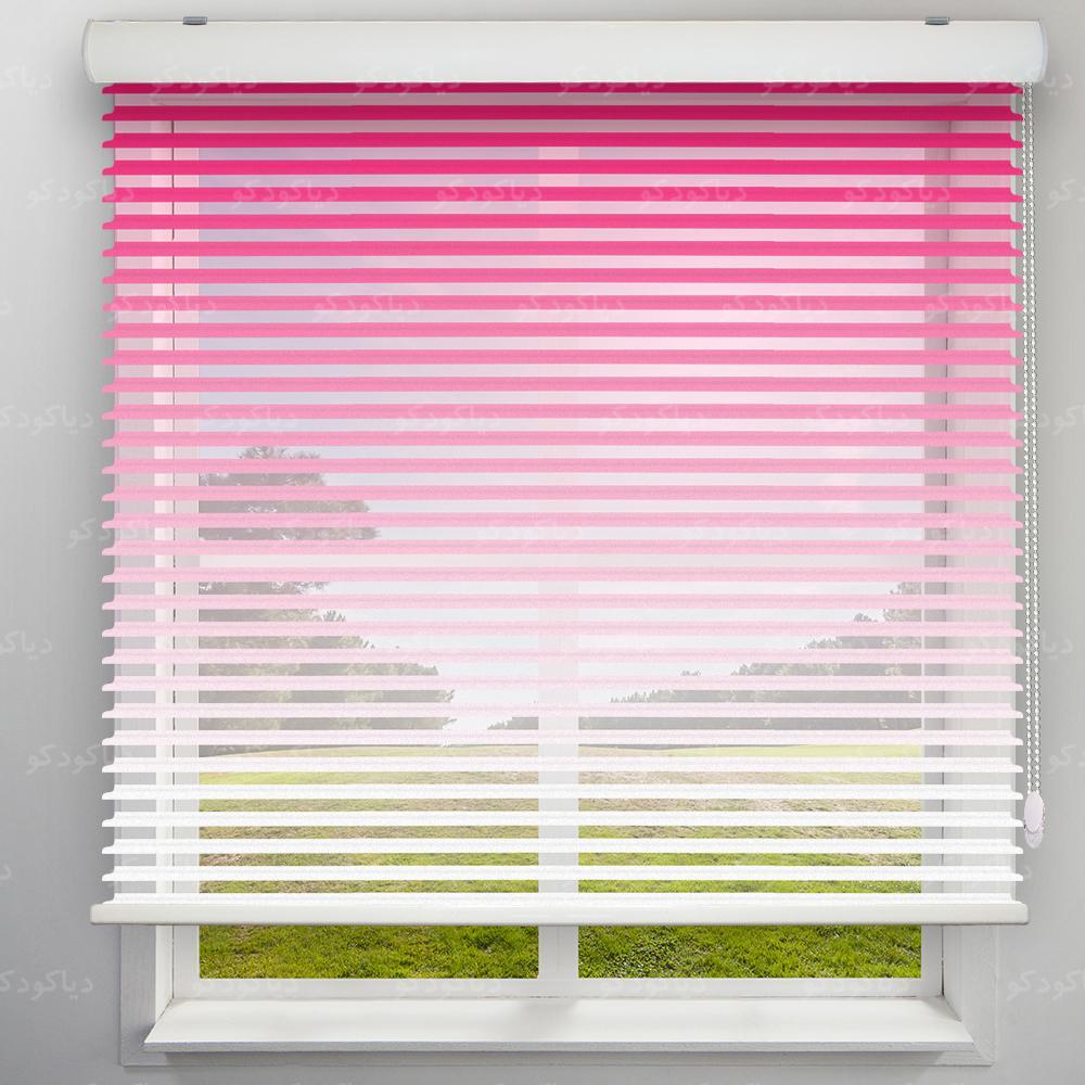 عکس محصول پرده سیلوئت طرح گردینت رنگ سبز سرخابی کد HS1-16