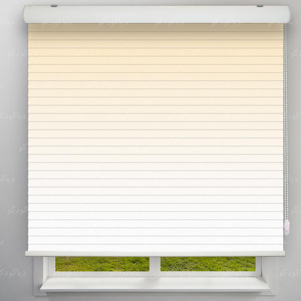 عکس محصول پرده سیلوئت طرح گردینت رنگ کرم کد HS2-01