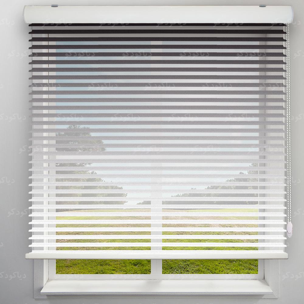 عکس محصول پرده سیلوئت طرح گردینت رنگ مشکی کد HS2-22