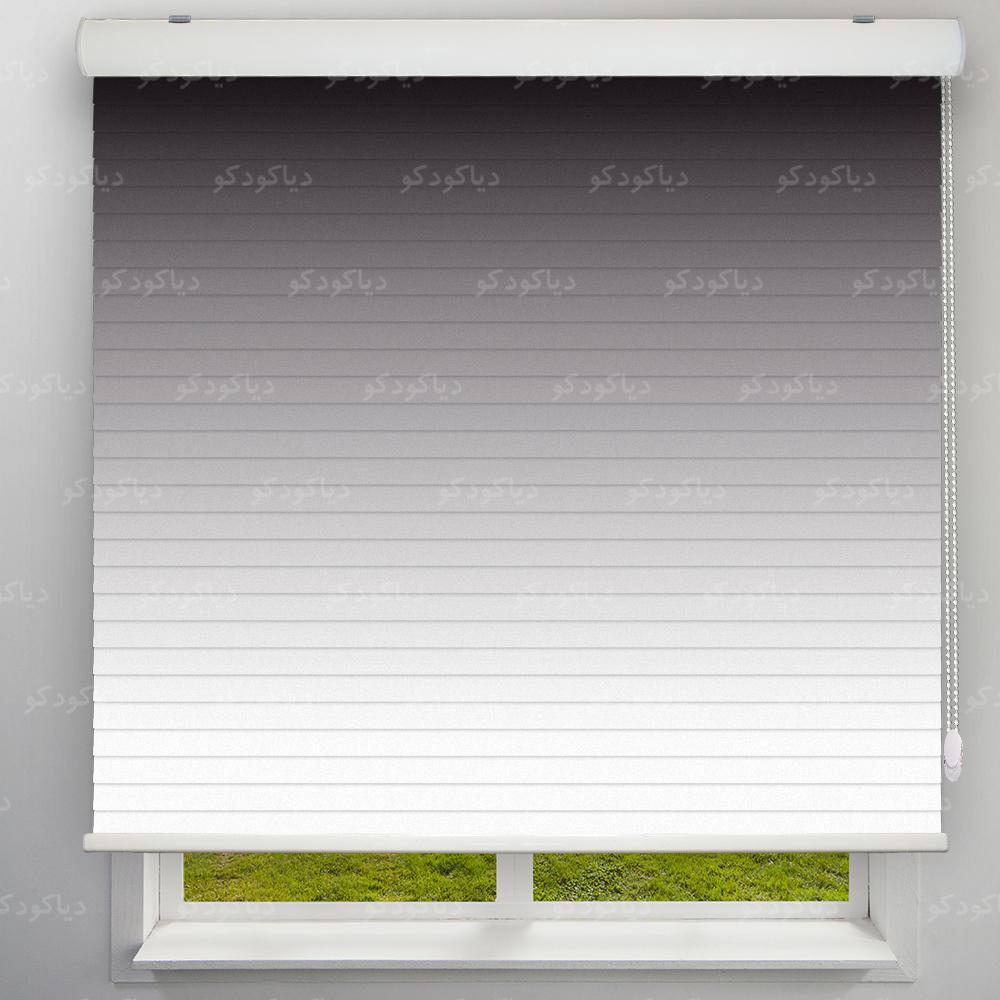 عکس محصول پرده سیلوئت طرح گردینت رنگ مشکی کد HS2-22