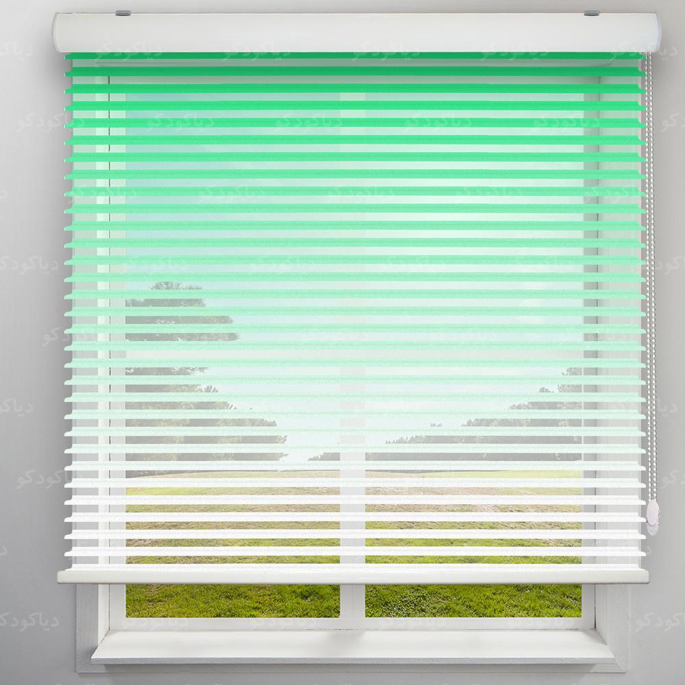 عکس محصول پرده سیلوئت طرح گردینت رنگ سبز کد HS1-09