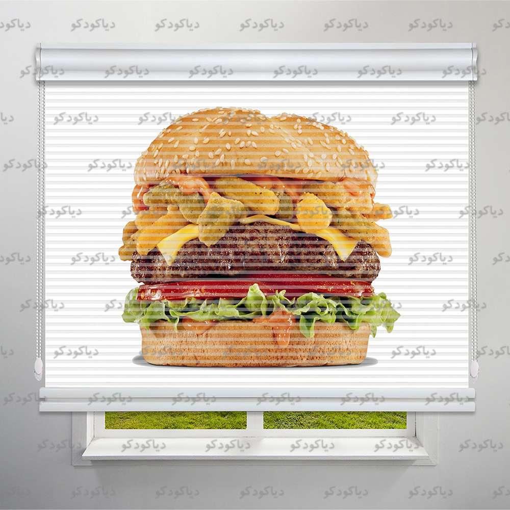 عکس محصول پرده شب و روز طرح فست فود کد FOD-01