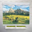 پرده شب و روز طرح طبیعت کوه و دشت سرسبز کد NAT-11