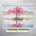 پرده شب و روز طرح هنری درخت زیبا آبرنگی کد ART-09