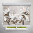 پرده شب و روز طرح 3D گلهای زیبا کد FLW-23