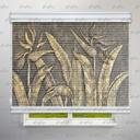 پرده شب و روز طرح سه بعدی نیزار طلایی کد TRD-01