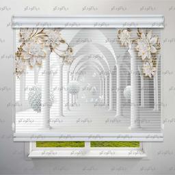 Image of پرده شب و روز طرح سه بعدی تالار سفید کد TRD-03